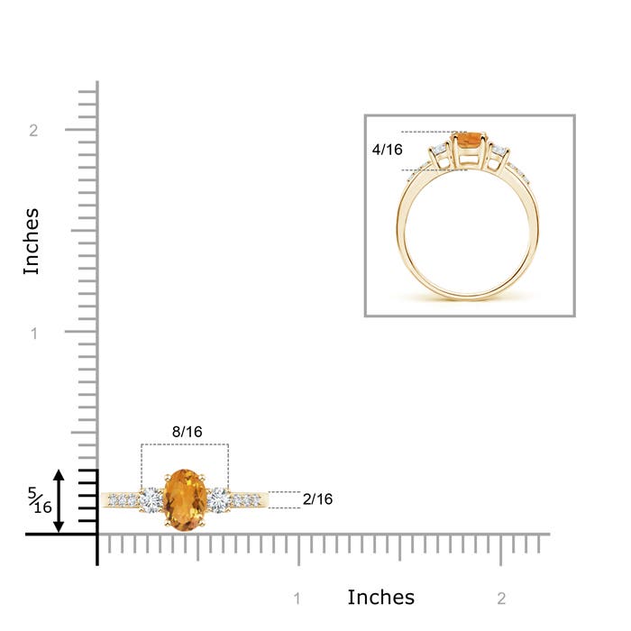 AA - Citrine / 1.01 CT / 14 KT Yellow Gold