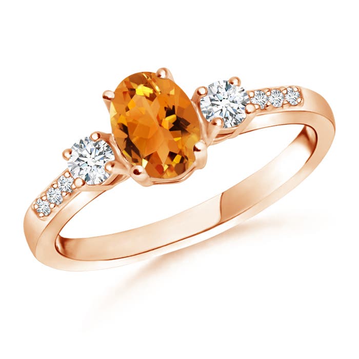 AAA - Citrine / 1.01 CT / 14 KT Rose Gold