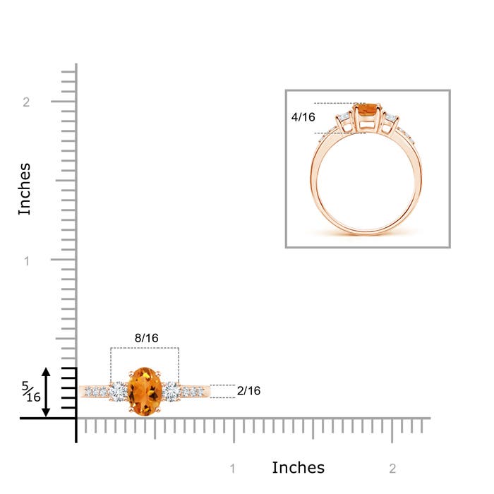 AAA - Citrine / 1.01 CT / 14 KT Rose Gold