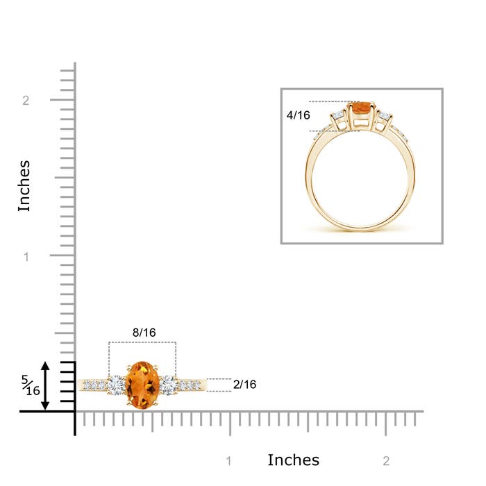 AAA - Citrine / 1.01 CT / 14 KT Yellow Gold