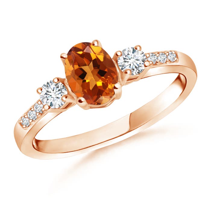 AAAA - Citrine / 1.01 CT / 14 KT Rose Gold