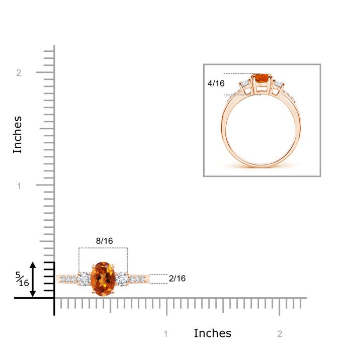 AAAA - Citrine / 1.01 CT / 14 KT Rose Gold