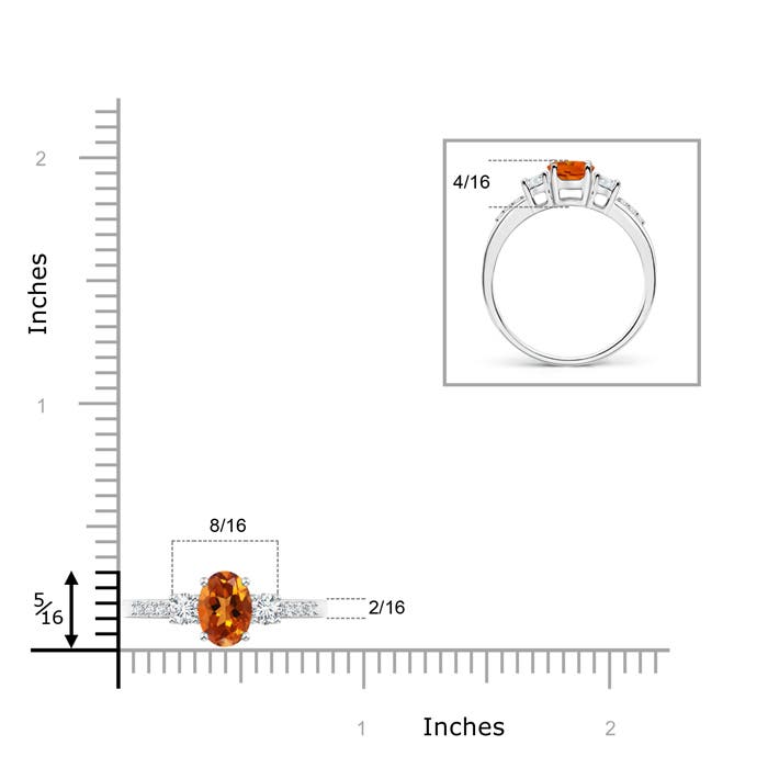 AAAA - Citrine / 1.01 CT / 14 KT White Gold