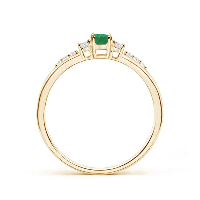 A - Emerald / 0.3 CT / 14 KT Yellow Gold