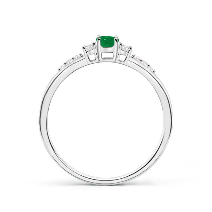 AA - Emerald / 0.3 CT / 14 KT White Gold