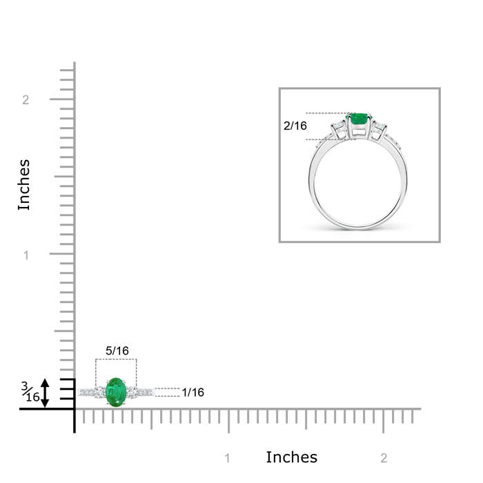 AA - Emerald / 0.3 CT / 14 KT White Gold