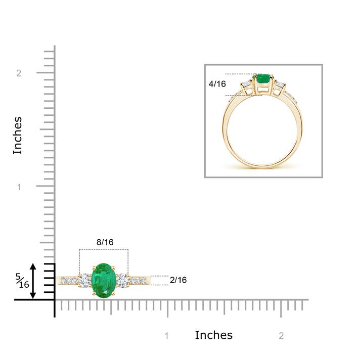 AA - Emerald / 0.92 CT / 14 KT Yellow Gold