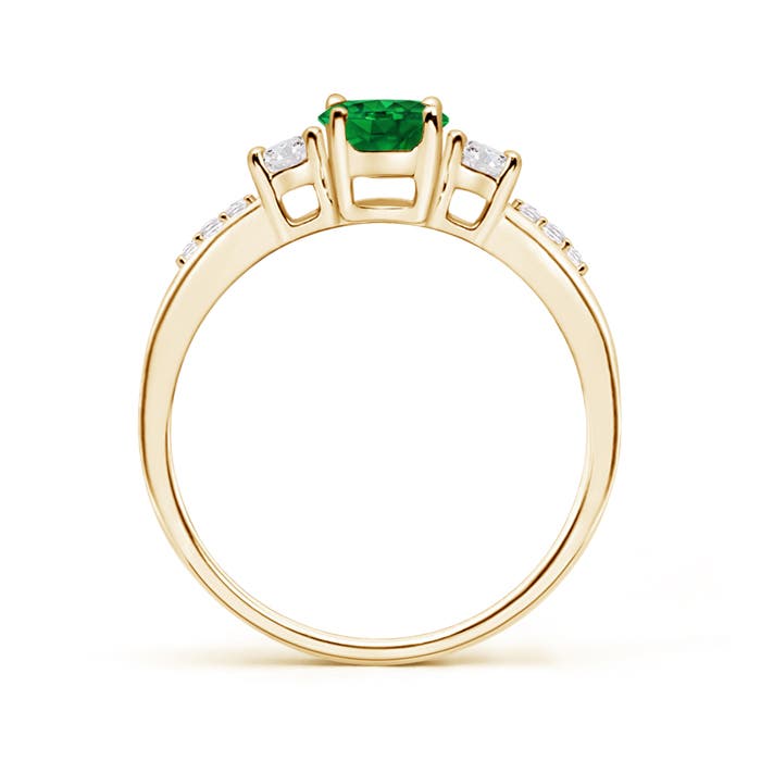 AAAA - Emerald / 0.92 CT / 14 KT Yellow Gold