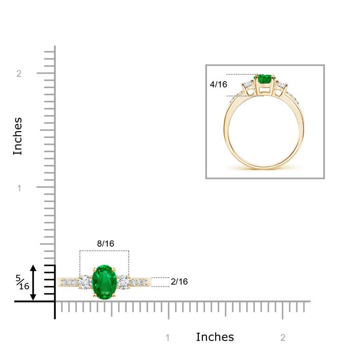 AAAA - Emerald / 0.92 CT / 14 KT Yellow Gold