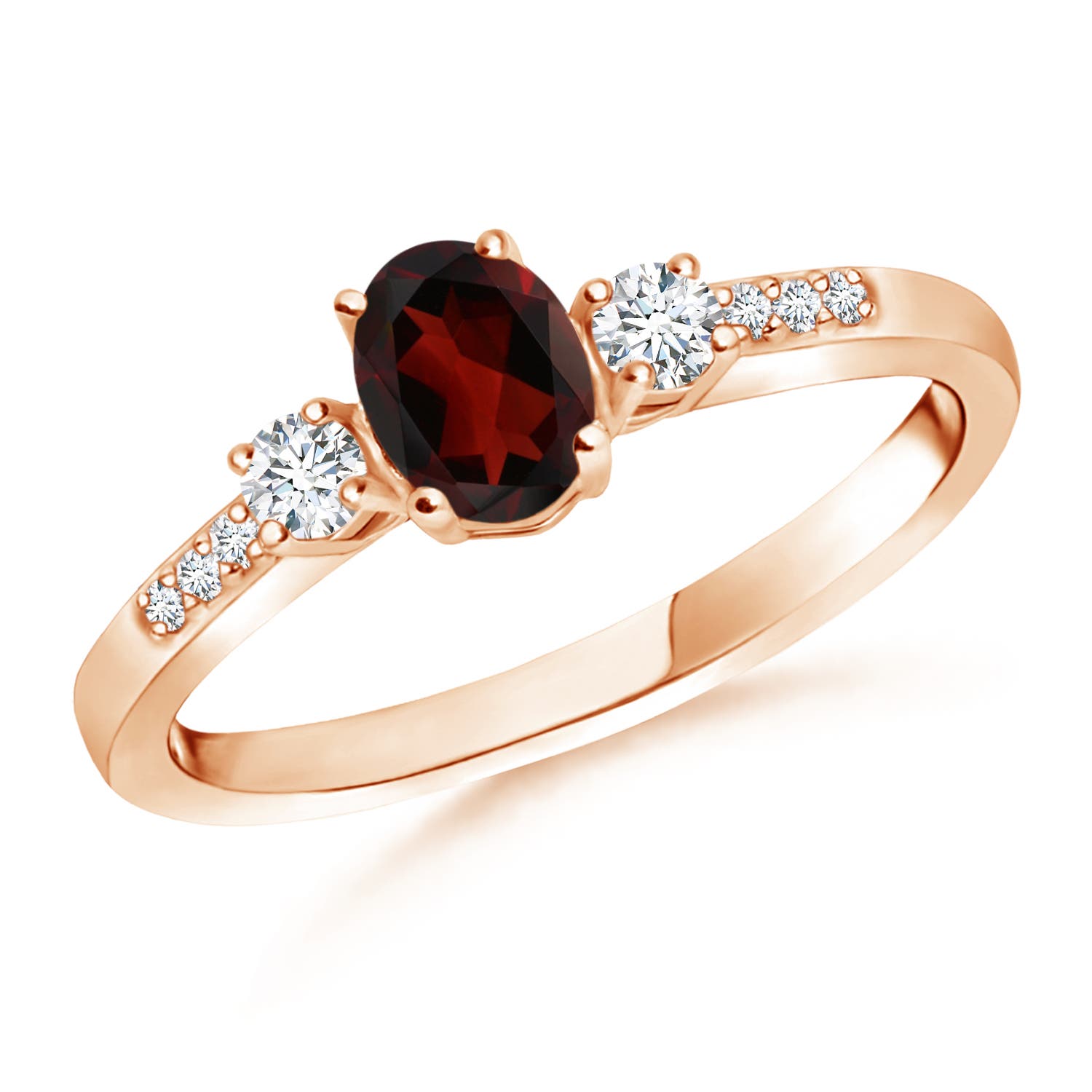 AA - Garnet / 0.72 CT / 14 KT Rose Gold