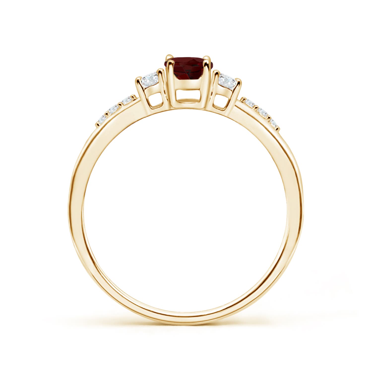 AAA - Garnet / 0.72 CT / 14 KT Yellow Gold