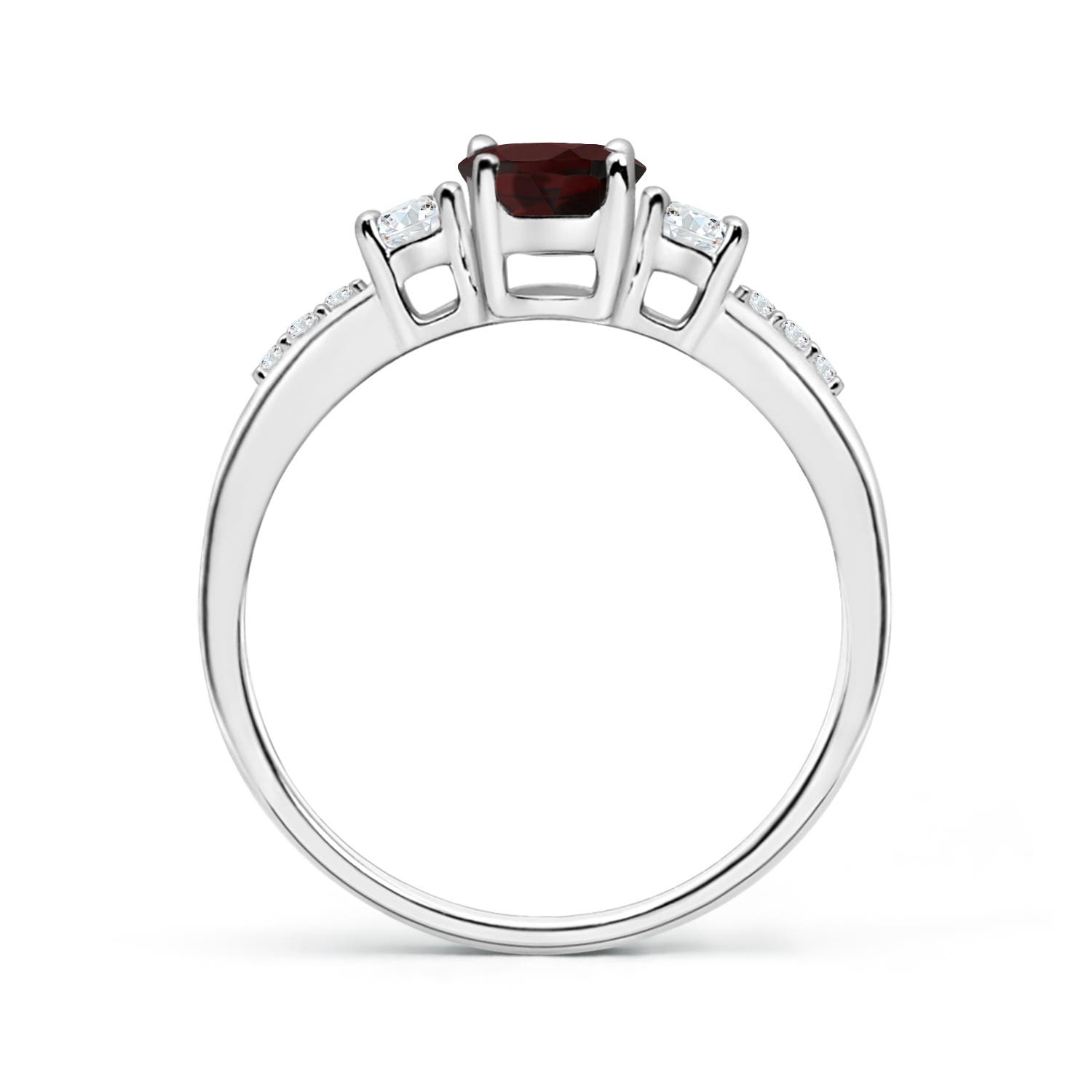 A - Garnet / 1.16 CT / 14 KT White Gold