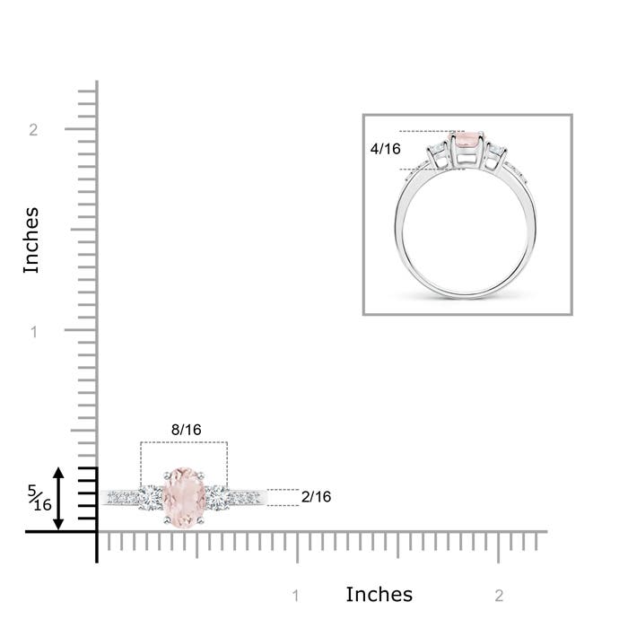 A - Morganite / 0.96 CT / 14 KT White Gold