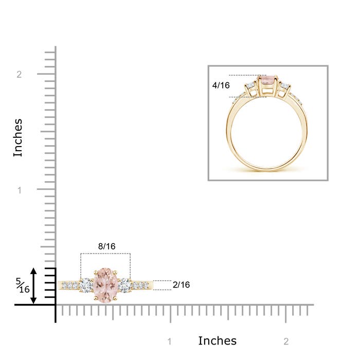 AAA - Morganite / 0.96 CT / 14 KT Yellow Gold