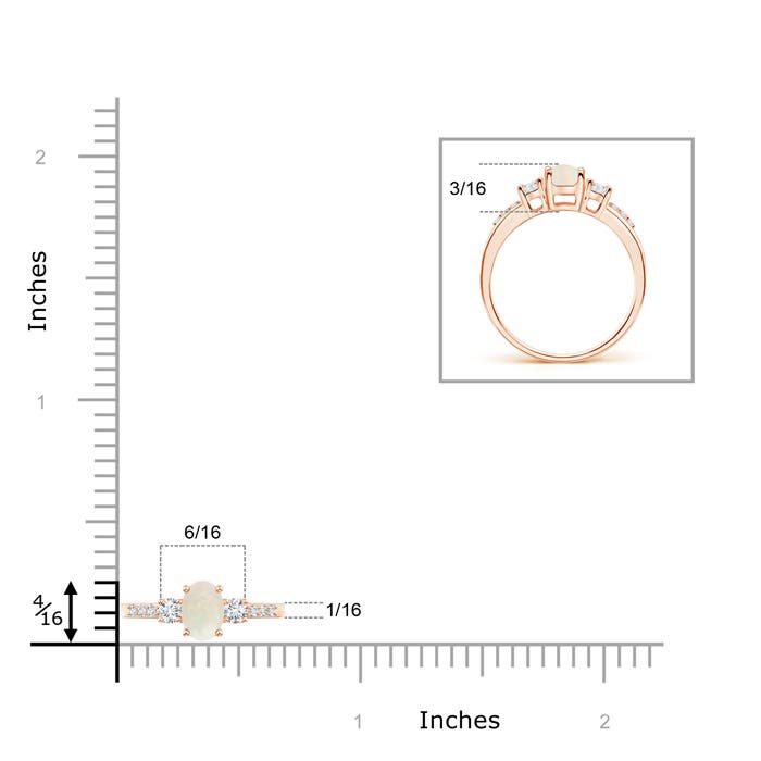 A - Opal / 0.45 CT / 14 KT Rose Gold