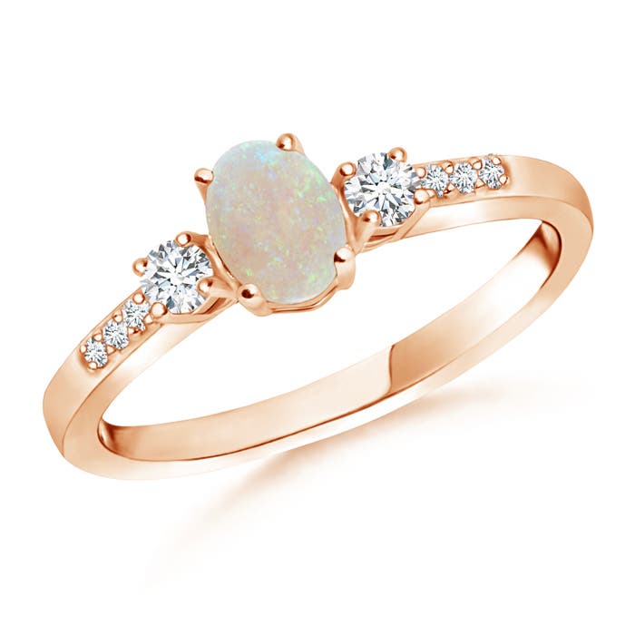 AA - Opal / 0.45 CT / 14 KT Rose Gold