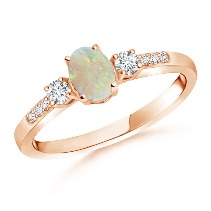 AAA - Opal / 0.45 CT / 14 KT Rose Gold