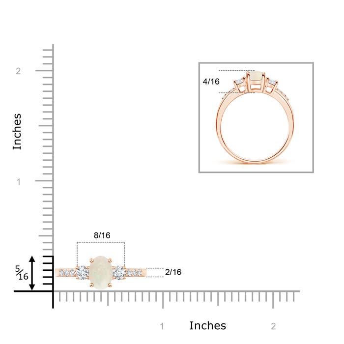 A - Opal / 0.71 CT / 14 KT Rose Gold