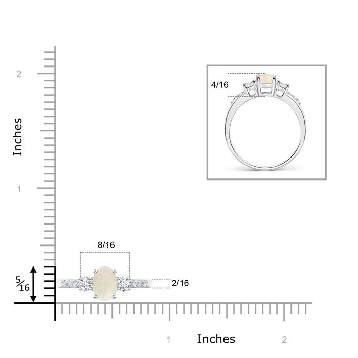 A - Opal / 0.71 CT / 14 KT White Gold