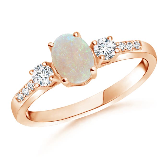 AA - Opal / 0.71 CT / 14 KT Rose Gold