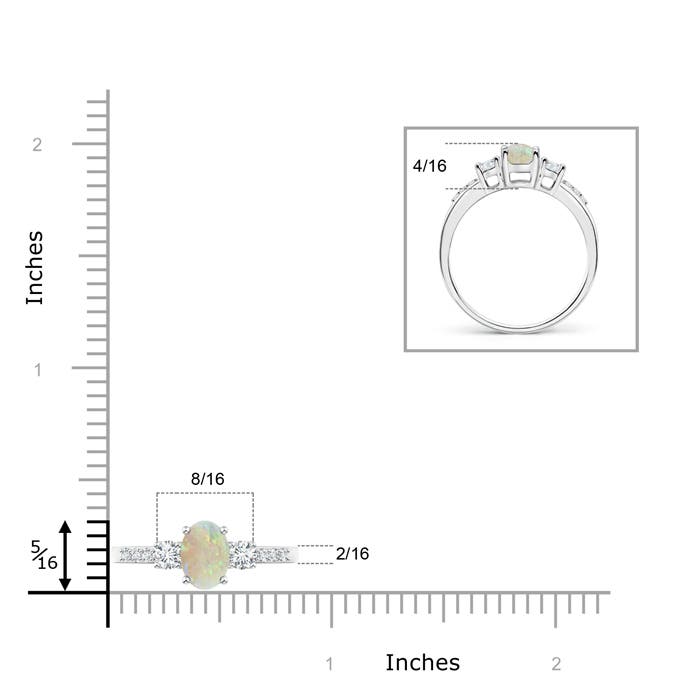 AAA - Opal / 0.71 CT / 14 KT White Gold