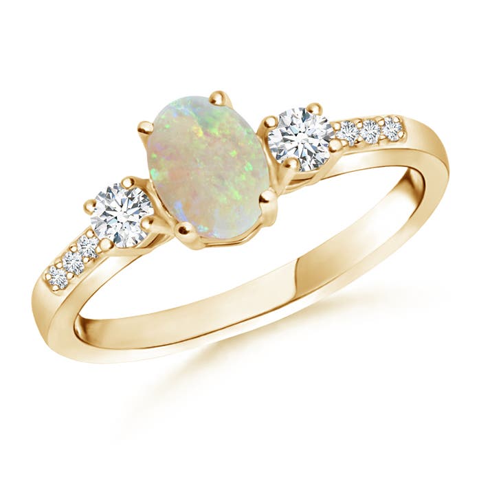 AAA - Opal / 0.71 CT / 14 KT Yellow Gold