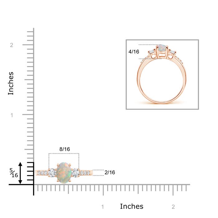 AAAA - Opal / 0.71 CT / 14 KT Rose Gold