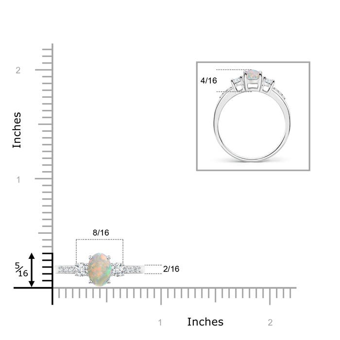 AAAA - Opal / 0.71 CT / 14 KT White Gold