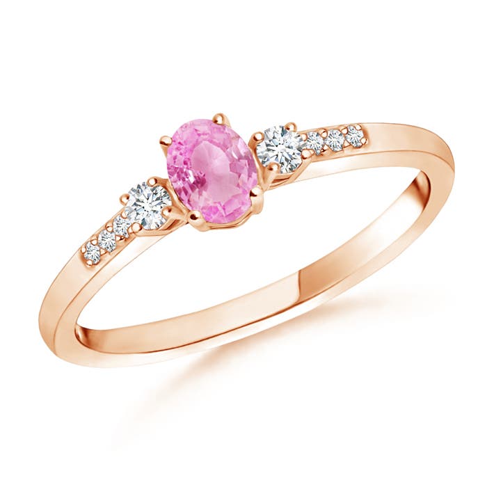 A - Pink Sapphire / 0.4 CT / 14 KT Rose Gold