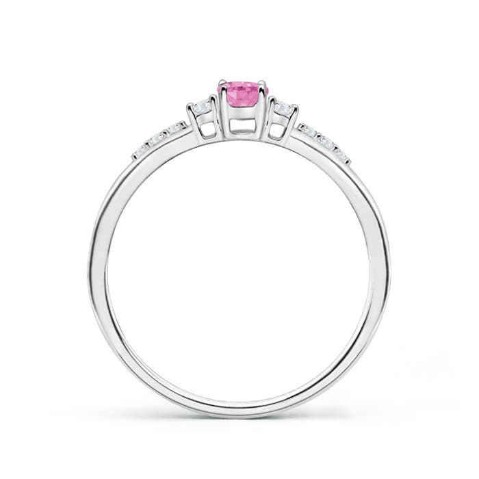 A - Pink Sapphire / 0.4 CT / 14 KT White Gold