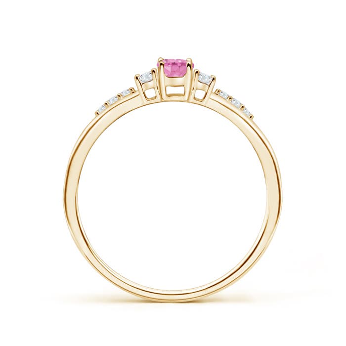 A - Pink Sapphire / 0.4 CT / 14 KT Yellow Gold