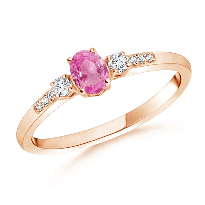 AA - Pink Sapphire / 0.4 CT / 14 KT Rose Gold