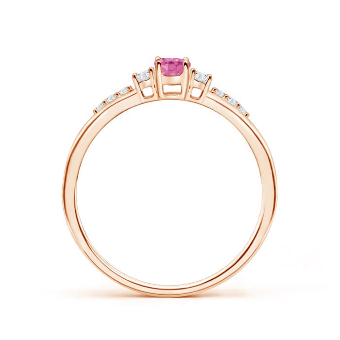 AA - Pink Sapphire / 0.4 CT / 14 KT Rose Gold