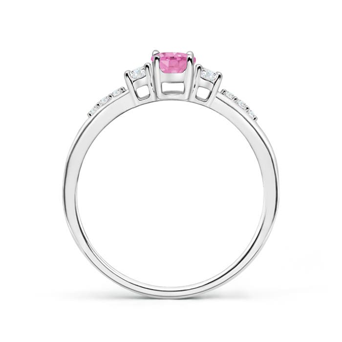 A - Pink Sapphire / 0.72 CT / 14 KT White Gold