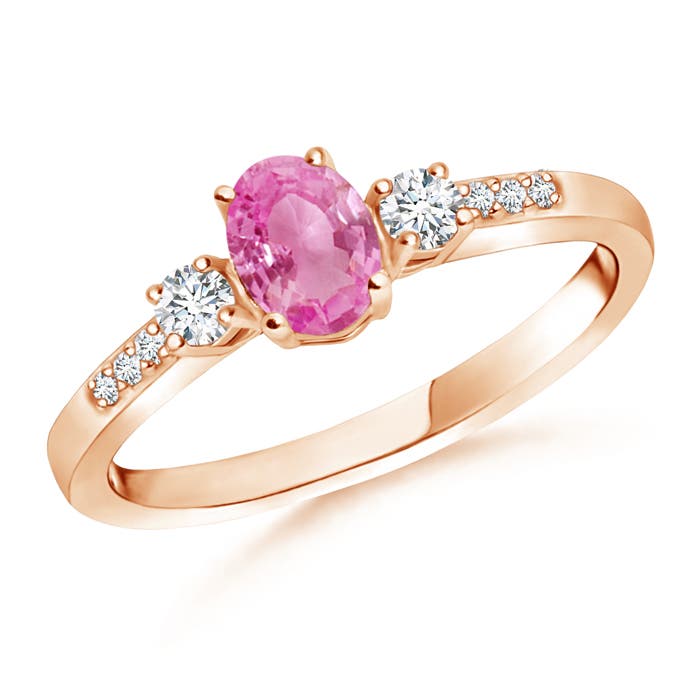 AA - Pink Sapphire / 0.72 CT / 14 KT Rose Gold