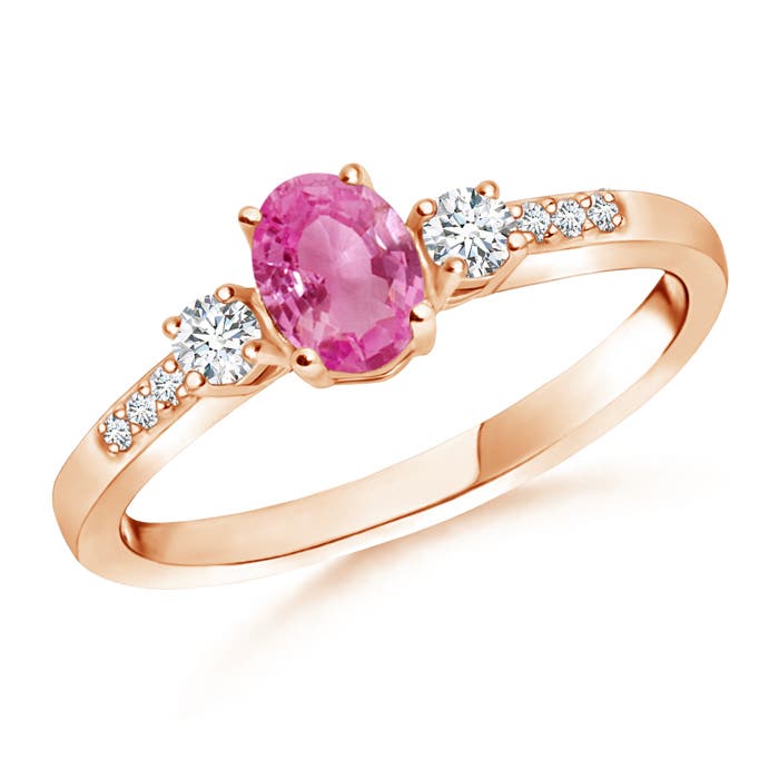 AAA - Pink Sapphire / 0.72 CT / 14 KT Rose Gold