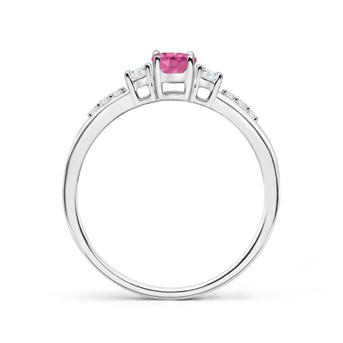 AAA - Pink Sapphire / 0.72 CT / 14 KT White Gold