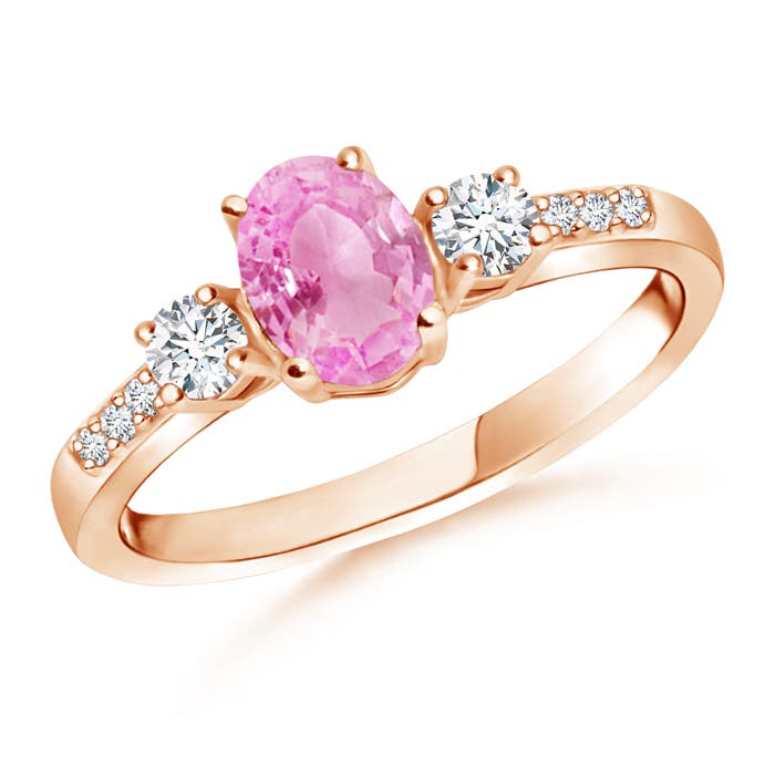 A - Pink Sapphire / 1.11 CT / 14 KT Rose Gold