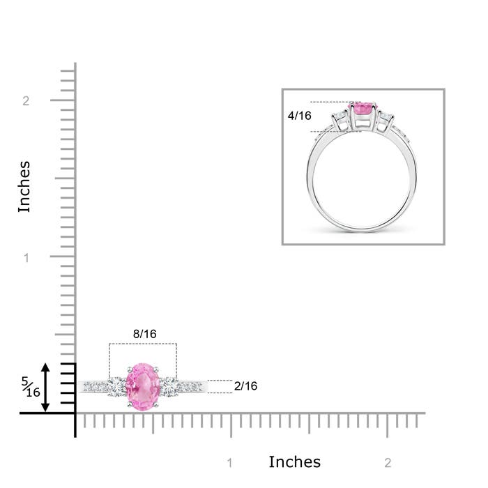 A - Pink Sapphire / 1.11 CT / 14 KT White Gold