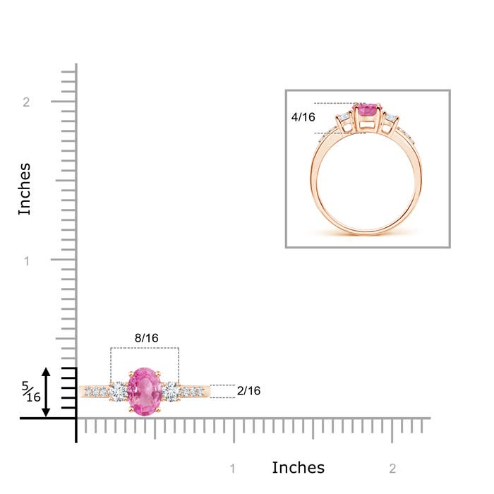 AA - Pink Sapphire / 1.11 CT / 14 KT Rose Gold