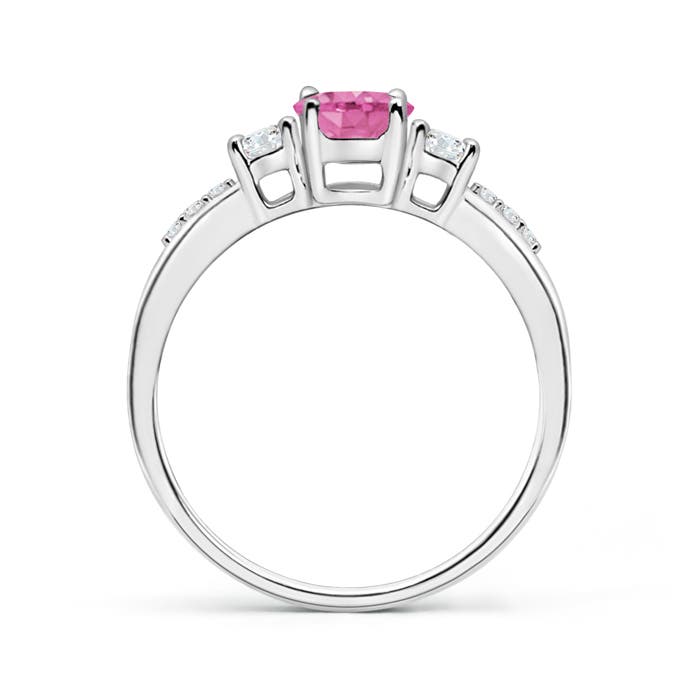 AA - Pink Sapphire / 1.11 CT / 14 KT White Gold