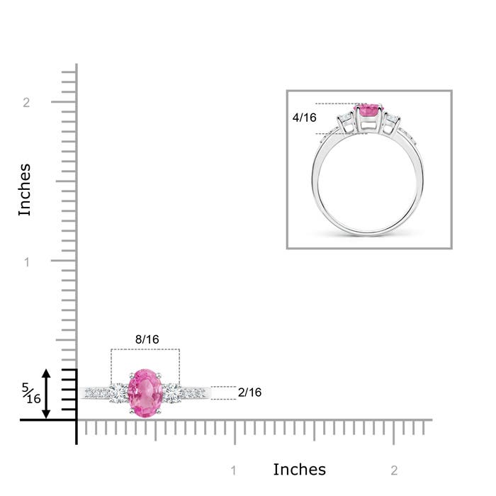 AA - Pink Sapphire / 1.11 CT / 14 KT White Gold