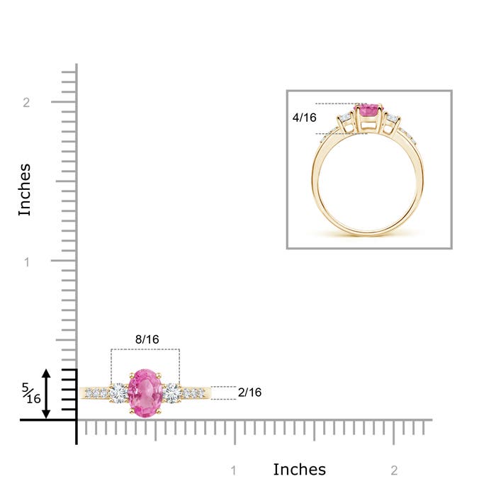 AA - Pink Sapphire / 1.11 CT / 14 KT Yellow Gold