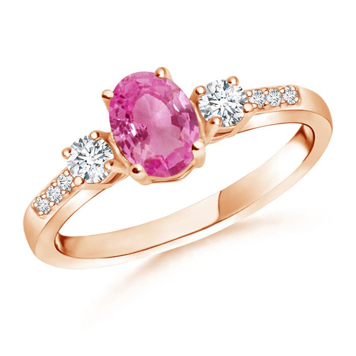 AAA - Pink Sapphire / 1.11 CT / 14 KT Rose Gold