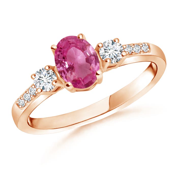 AAAA - Pink Sapphire / 1.11 CT / 14 KT Rose Gold