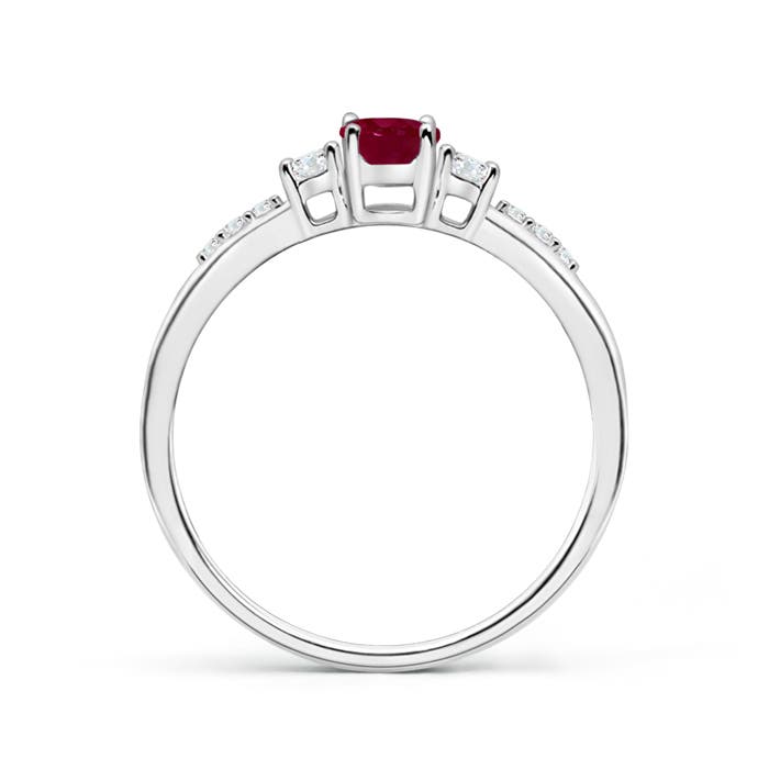 A - Ruby / 0.77 CT / 14 KT White Gold