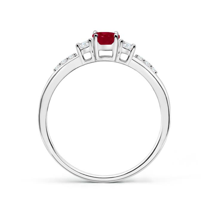 AA - Ruby / 0.77 CT / 14 KT White Gold