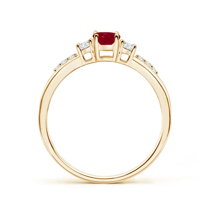 AA - Ruby / 0.77 CT / 14 KT Yellow Gold