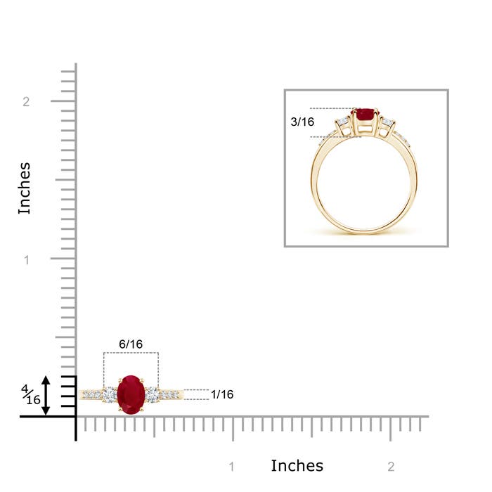 AA - Ruby / 0.77 CT / 14 KT Yellow Gold