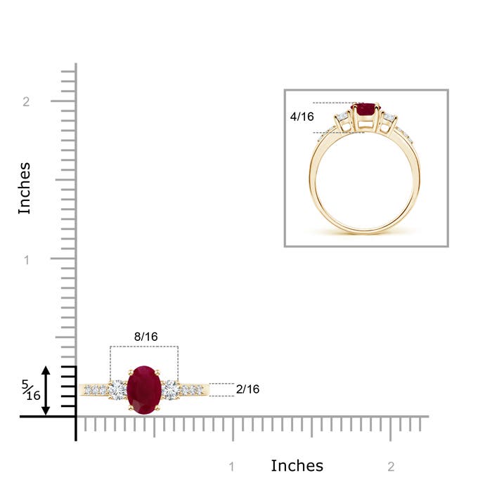 A - Ruby / 1.26 CT / 14 KT Yellow Gold